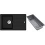 Franke Basis zlewozmywak granitowy z wkładką ociekową 78x50 cm czarny 114.0741.963 zdj.1