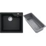 Franke Urban zlewozmywak granitowy z wkładką ociekową 56x50 cm czarny 114.0741.981 zdj.1