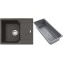 Franke Urban zlewozmywak granitowy z wkładką ociekową 62x50 cm łupkowy szary 114.0741.984 zdj.1