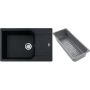 Franke Urban zlewozmywak granitowy z wkładką ociekową 78x50 cm czarny 114.0741.990 zdj.1