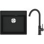 Zestaw Franke Maris MRG 610-52 zlewozmywak 51x56 cm z baterią kuchenną Oltens Skafta czarny mat (1140661761, 35206300) zdj.1