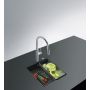 Franke Kanon KNG 110-37 zlewozmywak 37x42 cm z Fragranite czarny mat z baterią kuchenną Lina Pull-Out czarny mat (1250633001, 1150626053) zdj.6