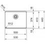 Franke Box Pro BXX PRO 210/110-50 zlewozmywak stalowy 53x44 cm stal szlachetna 127.0749.858 zdj.2