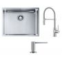 Zestaw Franke Box BXX 110-54/ BXX 210-54 zlewozmywak stalowy 58x45 cm stal szlachetna z baterią kuchenną Smart Glenda Semi-Pro i dozownikiem do płynów 350 ml (1270453660, 1150747475, 1120717084) zdj.1