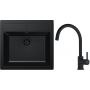 Zestaw Franke Sirius SID 610-49 zlewozmywak Tectonite 56x53 cm z baterią Franke Lina XL czarny mat (1430702425, 1150626019) zdj.1