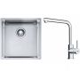 Franke Box BXX 210/110-40 zlewozmywak 45x44 cm stalowy z baterią kuchenną Lina chrom (1270453654, 1150712420) zdj.1