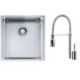Franke Box BXX 210/110-40 zlewozmywak 45x44 cm stalowy z baterią kuchenną Sentinel chrom (1270453654, 1150029591) zdj.1