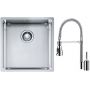 Franke Box BXX 210/110-40 zlewozmywak 45x44 cm stalowy z baterią kuchenną Sentinel chrom (1270453654, 1150029591) zdj.1