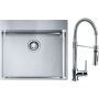 Franke Box BXX 210-54 TL zlewozmywak 57x51 cm stalowy z baterią kuchenną Coxy chrom (1270369295, 1150159732) zdj.1