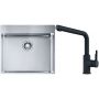 Franke Box BXX 210-54 TL zlewozmywak 57x51 cm stalowy z baterią kuchenną Urban czarny mat (1270369295, 1150627523) zdj.1