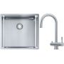 Franke Box BXX 210/110-45 zlewozmywak 49x45 cm stalowy z baterią kuchenną Eos stal szlachetna (1270453655, 1200179979) zdj.1