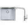 Franke Box BXX 210/110-45 zlewozmywak 49x45 cm stalowy z baterią kuchenną Lina chrom (1270453655, 1150712420) zdj.1