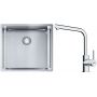 Franke Box BXX 210/110-45 zlewozmywak 49x45 cm stalowy z baterią kuchenną Lina chrom (1270453655, 1150693230) zdj.1