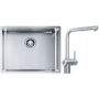 Franke Box BXX 110-54/ BXX 210-54 zlewozmywak 58x45 cm stalowy z baterią kuchenną Atlas Neo Sensor stal szlachetna (1270453660, 1150625523) zdj.1