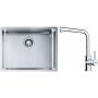 Franke Box BXX 110-54/ BXX 210-54 zlewozmywak 58x45 cm stalowy z baterią kuchenną Lina chrom (1270453660, 1150712420) zdj.1