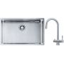 Franke Box BXX 210/110-68 zlewozmywak 72,5x45 cm stalowy z baterią kuchenną Eos stal szlachetna (1270453658, 1200179979) zdj.1