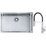 Franke Box BXX 210/110-68 zlewozmywak 72,5x45 cm stalowy z baterią kuchenną Lina chrom/czarny (1270453658, 1150626085) zdj.1