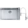 Franke Box BXX 210/110-68 zlewozmywak 72,5x45 cm stalowy z baterią kuchenną Lina chrom/biały (1270453658, 1150626088) zdj.1