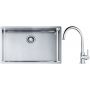 Franke Box BXX 210/110-68 zlewozmywak 72,5x45 cm stalowy z baterią kuchenną Lina chrom (1270453658, 1150693228) zdj.1