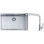 Franke Box BXX 210/110-68 zlewozmywak 72,5x45 cm stalowy z baterią kuchenną Lina chrom (1270453658, 1150712420) zdj.1