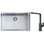 Franke Box BXX 210/110-68 zlewozmywak 72,5x45 cm stalowy z baterią kuchenną Mythos czarna stal szlachetna (1270453658, 1150550441) zdj.1