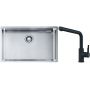 Franke Box BXX 210/110-68 zlewozmywak 72,5x45 cm stalowy z baterią kuchenną Urban czarny mat (1270453658, 1150627523) zdj.1