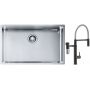 Franke Box BXX 210/110-68 zlewozmywak 72,5x45 cm stalowy z baterią kuchenną Vital Semi-Pro czarny mat/stal (1270453658, 1200621313) zdj.1