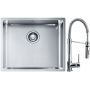 Franke Box BXX 110-50/BXX 210-50 zlewozmywak 54x45 cm stalowy z baterią kuchenną Coxy chrom (1270453656, 1150159732) zdj.1