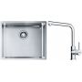 Franke Box BXX 110-50/BXX 210-50 zlewozmywak 54x45 cm stalowy z baterią kuchenną Lina chrom (1270453656, 1150712420) zdj.1