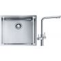 Franke Box BXX 110-50/BXX 210-50 zlewozmywak 54x45 cm stalowy z baterią kuchenną Neptune Clear Water chrom (1270453656, 1150370689) zdj.1