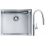 Franke Box BXX 110-50/BXX 210-50 zlewozmywak 54x45 cm stalowy z baterią kuchenną Pescara L Slide-In chrom (1270453656, 1150538940) zdj.1