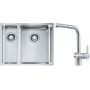 Franke Box BXX 260/160-34-16 zlewozmywak 56x45 cm stalowy z baterią kuchenną Atlas stal szlachetna (1270369916, 1150521439) zdj.1