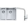 Franke Box BXX 260/160-34-16 zlewozmywak 56x45 cm stalowy z baterią kuchenną Lina chrom (1270369916, 1150693230) zdj.1