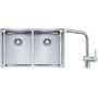 Franke Box BXX 220/120 34-34 zlewozmywak 74x45 cm stalowy z baterią kuchenną Atlas stal szlachetna (1270370188, 1150521439) zdj.1
