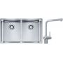 Franke Box BXX 220/120 34-34 zlewozmywak 74x45 cm stalowy z baterią kuchenną Atlas Neo Sensor stal szlachetna (1270370188, 1150625523) zdj.1