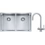 Franke Box BXX 220/120 34-34 zlewozmywak 74x45 cm stalowy z baterią kuchenną Coxy chrom (1270370188, 1150159732) zdj.1