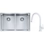 Franke Box BXX 220/120 34-34 zlewozmywak 74x45 cm stalowy z baterią kuchenną Lina biały polarny (1270370188, 1150626081) zdj.1