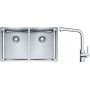 Franke Box BXX 220/120 34-34 zlewozmywak 74x45 cm stalowy z baterią kuchenną Lina chrom (1270370188, 1150712420) zdj.1