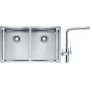 Franke Box BXX 220/120 34-34 zlewozmywak 74x45 cm stalowy z baterią kuchenną Neptune Clear Water chrom (1270370188, 1150370689) zdj.1