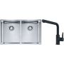 Franke Box BXX 220/120 34-34 zlewozmywak 74x45 cm stalowy z baterią kuchenną Urban czarny mat (1270370188, 1150627523) zdj.1