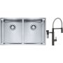 Franke Box BXX 220/120 34-34 zlewozmywak 74x45 cm stalowy z baterią kuchenną Vital Semi-Pro czarny mat/stal (1270370188, 1200621313) zdj.1