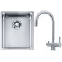 Franke Box BXX 210/110-34 zlewozmywak 38x45 cm stalowy z baterią kuchenną Coxy chrom (1270453653, 1150159732) zdj.1
