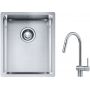 Franke Box BXX 210/110-34 zlewozmywak 38x45 cm stalowy z baterią kuchenną Leda Neo stal szlachetna (1270453653, 1150590047) zdj.1