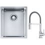 Franke Box BXX 210/110-34 zlewozmywak 38x45 cm stalowy z baterią kuchenną Lina chrom/szary (1270453653, 1150626087) zdj.1