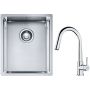 Franke Box BXX 210/110-34 zlewozmywak 38x45 cm stalowy z baterią kuchenną Lina chrom (1270453653, 1150693229) zdj.1