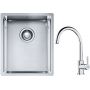Franke Box BXX 210/110-34 zlewozmywak 38x45 cm stalowy z baterią kuchenną Lina chrom (1270453653, 1150693228) zdj.1