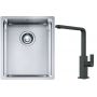 Franke Box BXX 210/110-34 zlewozmywak 38x45 cm stalowy z baterią kuchenną Mythos czarna stal szlachetna (1270453653, 1150550441) zdj.1