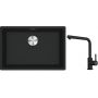 Franke Maris MRG 110-62 zlewozmywak 62x40 cm Fragranite z baterią kuchenną Lina czarny mat (1250687256, 1150712435) zdj.1