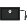 Franke Maris MRG 110-62 zlewozmywak 62x40 cm Fragranite czarny mat z baterią kuchenną Mythos czarna stal szlachetna (1250687256, 1150550441) zdj.1