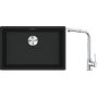 Franke Maris MRG 110-62 zlewozmywak 62x40 cm Fragranite czarny mat z baterią kuchenną Sirius Side chrom (1250687256, 1150668280) zdj.1